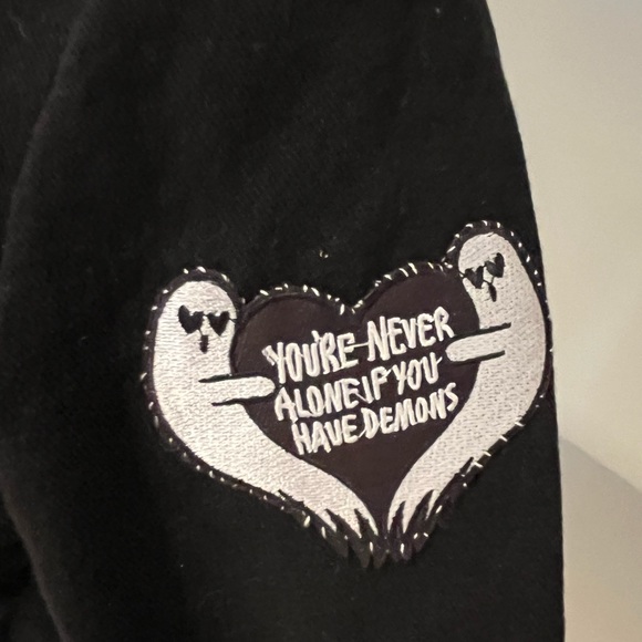 CUSTOM Skull & Rose Upcycled Rage Tripp NYC Buckle Coat MyChemRo Edition Sz S - Picture 15 of 16